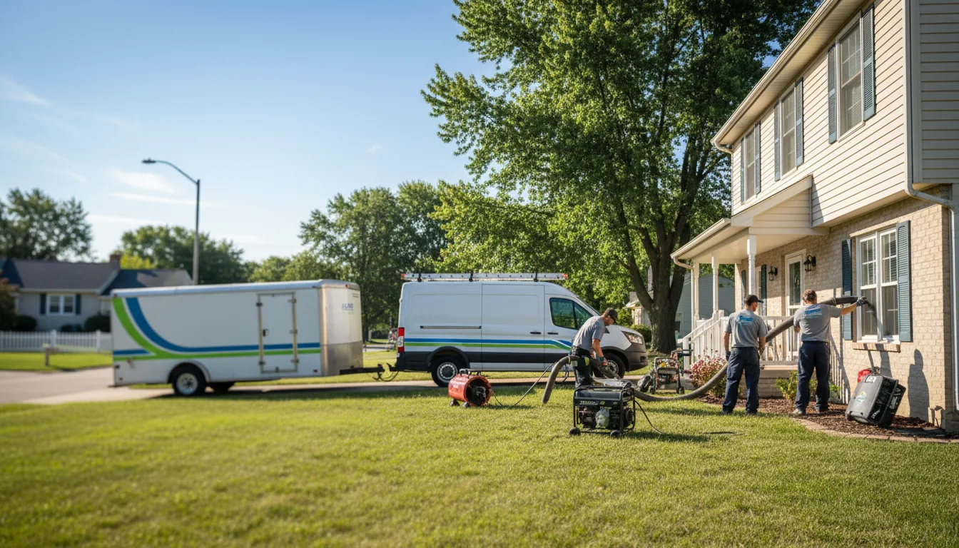 Flooded Basement Restoration And Cleanup With Repair in Metamora, IL near me
